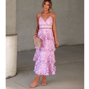 Tea length floral dress